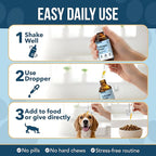 Liquid Collagen for Dogs - Dog Collagen Drops for Dogs, Supports Joints, Skin, Coat, Bones and Itch Relief for Dog, 6 in 1 Formula, 3 Types Collagens, Biotin, Vitamin C, Vitamin E and Hyaluronic Acid