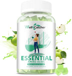 EAA Gummies Essential Amino Acids - All 9 Essential Aminos and All Branched-Chain Aminos (BCAAs) with Muscle Recovery, Energy Support Sugar Free Green Apple Flavor 30 Servings