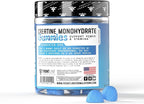 Creatine Monohydrate Gummies, 5g Creatine per Serving, Sugar-Free Creatine Supplement for Strength, Lean Muscle & Cognitive Support, Sour Blue Razz, 120 Gummies