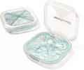 HyJeryty 4-Compartment Pill Organizer, Small Green Portable Pill Case for Daily Vitamins, Supplements & Medication, Travel-Friendly Compact Design, Stylish Cute Medicine Pill Box Pill Holder