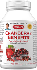 ANDREW LESSMAN Cranberry Benefits - 360 Capsules - Supports Bladder, Kidney and Urinary Tract Health. High Potency Standardized Extracts of Cranberry Fruit, Small Easy to Swallow Capsules