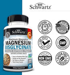 Magnesium Bisglycinate Chelated Supplement - High Absorption Magnesium Glycinate Supplement for Women and Men - Sleep, Muscle, Bone & Joint Support - Non-GMO, Non-Laxative Chelate - 360 Capsules