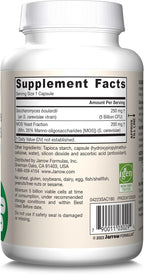 Jarrow Formulas Saccharomyces Boulardii + MOS Probiotics for Digestive Health and Intestinal Tract Support - 5 Billion CFU Per Serving - 180 Delayed Release Caps - Probiotic + Prebiotic - 180 Servings