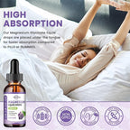 2 Pack Magnesium Liquid Drops, Calm Magnesium Glycinate Liquid Drops with Taurate & Citrate, Potassium, Omega3, L-Theanine, Ashwagandha, D3, B6, B12 for Sleep, Muscle, Heart, Sugar-Free Grape Flavor