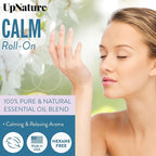 UpNature Calm Essential Oil Roll On - 100% Natural Aromatherapy Blend for Relaxation Relief - Self Care Gifts for Women Easter Basket Stuffers for Teens