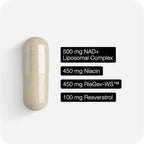 Toniiq Liposomal NAD+ and Resveratrol Supplement - 1500mg Ultra High Strength NAD Supplement - Clinically Studied Ingredients with Patented RiaGev-WS™, Resveratrol, and Niacin - 60 Capsules