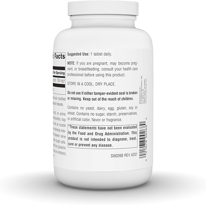 Source Naturals Serene Science GABA 750 mg Calm Mind - 180 Tablets