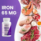 Heivy Ferrous Sulfate 325mg (Iron 65mg), High Potency Iron Supplement for Women and Men, Iron Pills with Vitamin C, Non-GMO - 240 Tablets (2 Pack) Made in USA