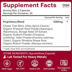 Osh Cycle Care – Natural Period Pain & Cramp Relief for Women | Hormonal Acne Support, Bloating & Mood Balance | Ayurvedic Supplement with Chasteberry, Shatavari & Borage Oil | 60 Capsules