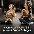 Essential Elements Hydrolyzed Collagen Peptides Powder for Men & Women - Joint, Skin, Hair & Nail Support - 15 Grams of Type I & III Grass-Fed Bovine Collagen - 30 Servings