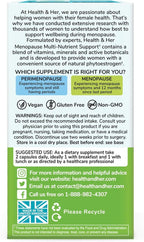 Health & Her Menopause Supplements for Women - Multi-Nutrient Support, Menopause Vitamins for Energy, Bones, Muscles, Skin & Hair, Vegan, Gluten-Free, Non GMO (60ct - 1 Month)