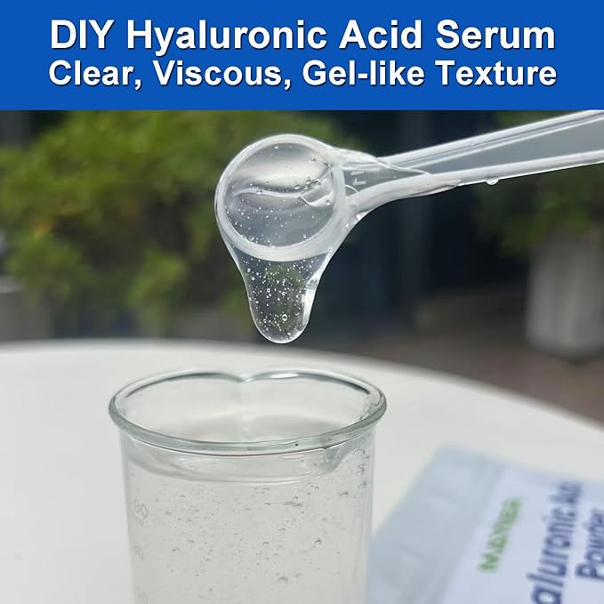 MAYKER Pure Hyaluronic Acid Powder 1.76 oz | High Molecular Weight, Cosmetic Grade | To Make 115+ oz Hydrating Serums For Skin Hydration, Clear, Gel-like Texture | No fillers, No Additives