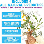Probiotics 100 Billion CFU Per Serving - 10 Probiotic Strains & Prebiotics - Digestive Gut Health, Immune Support & Occasional Constipation, Gas & Bloating - Daily Supplement For Adults - 60 Capsules