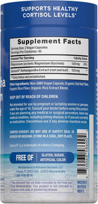 Natural Vitality Calm Ashwagandha + Magnesium Glycinate Capsules | Support for Occasional Stress & Anxiety | Gluten Free Supplement | 90 Count