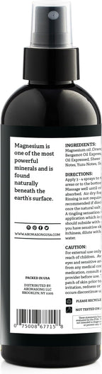 Aromasong Magnesium Spray Grapefruit- Extra Strength (23mg in Each Spritz) 8 Oz - Natural and Pure Magnesium Oil Spray - Made in The USA - for Leg Discomfort and Promotes a Calm Sleep