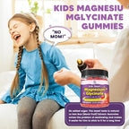 Magnesium Glycinate Gummies for Kids & Adults - 400/200mg Magnesium Supplement with L-Theanine, Chamomile, D3 & K2, Kids Sleep Gummies Melatonin Free, for Zzz & Relax, Cognition - Sugar Free, 60 Ct