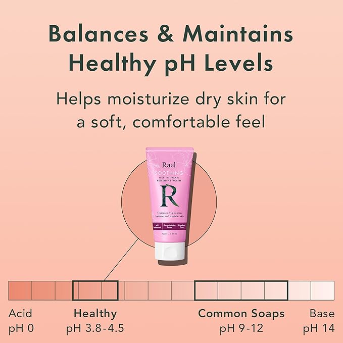 Rael Feminine Wash, Soothing Gel to Foam for Women, Intimate Care, Clean Ingredients (4.4 Fl Oz, Pack of 2)