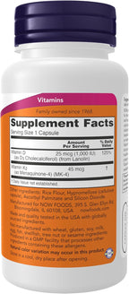 Vitamin D-3 & K-2 120 VegiCaps (Pack of 2)