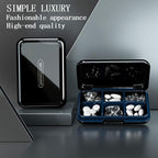 DUBSTAR Travel Pill Organizer Moisture Waterproof Small Pill Box for Pocket Purse 6 Compartments Portable Pill Case Medicine Vitamin Holder Container Black