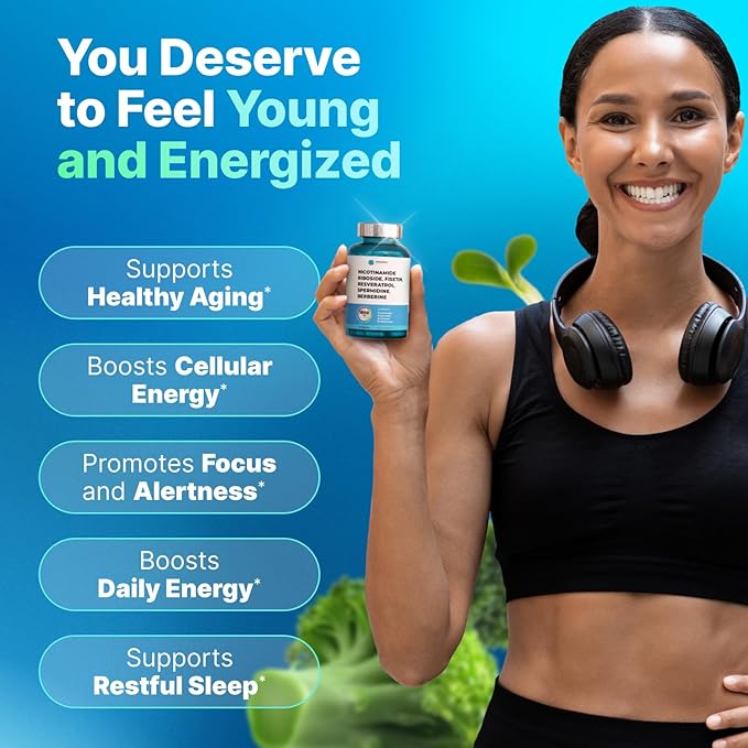 Liposomal Nicotinamide Riboside NR Supplement Resveratrol NAD : Nicotinamide 500mg w/Fisetin, Resveratrol Powder Spermidine Berberine NAD Resveratrol Supplement 500 mg - 60 caps 4 Pack