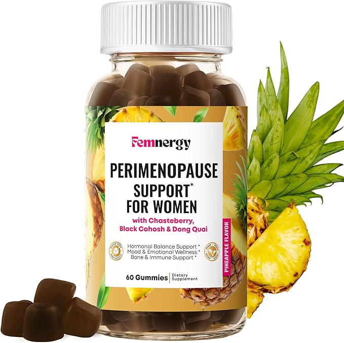 Perimenopause Support Gummies for Women - Menopause Relief Estrogen & Hormone Balance Supplement with Black Cohosh Chasteberry Vitamins D3 B6 for Hot Flashes Night Sweats & Mood Swings