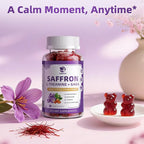 Lukaree 10-in-1 Saffron Gummies Supplements for Mood, Focus & Eye Support with L-Theanine 200mg, GABA, Ashwagandha, Lutein, Zeaxanthin & Astaxanthin, Sugar Free, Vegan, Berry Flavor, 2 Pack 120 Count