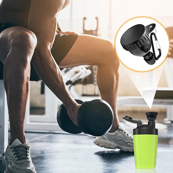 2 Pack Protein Powder Funnel, Portable Protein Powder Keychain, 50ml Protein Powder Holder, Protein Powder Container for Workouts, Fitness and Traveling