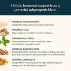 Ora Organic Natural Hormone Balance Supplement & Hormonal Acne Relief for Women - Support Skin, Mood, Energy, PMS & Menopause - Ashwagandha, Maca, Burdock Root, Cordyceps & VIT C - 90 Capsules