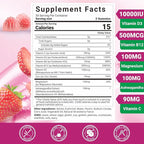 Vitamin D3 B12 Gummies, D3 B12 Vitamin for Adults, Vitamin D Supplement with Ashwagandha, Magnesium, Vitamin K2 for Immune & Energy Support