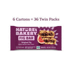 Nature’s Bakery Whole Wheat Fig Bars, Original Fig, Real Fruit, Vegan, Non-GMO, Snack bar, 6 boxes with 6 twin packs (36 twin packs)