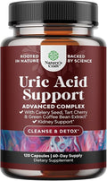 Green Coffee Bean Extract for Uric Acid Cleanse & Detox - Green Coffee Beans with Turmeric, Tart Cherry & Celery Seed for Adults - Daily Uric Acid Flush for Joints Support & Kidney Cleanser – 120 Ct