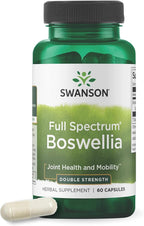 Swanson Double Strength Boswellia - Ayurvedic Herb for Joint Flexibility & Mobility Support - Boswellia Serrata Resin - (60 Capsules, 800mg Each)