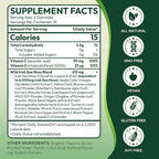 16 in 1 Sea Moss Gummies with Ashwagandha Black Seed Oil Bladder Wrack Turmeric Vitamin C & D3 with Manuka Burdock Root, Irish Sea Moss Gummies for Women & Men, Vegan Green Apple