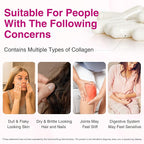 Multi Collagen Peptides Capsules, 240Pcs, Type I,II，V, X for Healthy Skin, Bone, Joint, Hair, Nail|Hydrolyzed Collagen Peptides, Easy Digestion, Unflavored for Women & Men