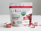 KOYAH - Organic Cranberry Capsules – Freeze-Dried Whole-Berry - 500 mg per Capsule - Urinary Tract Support & Antioxidant Support - 60 Capsules