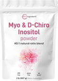 Micro Ingredients Myo-Inositol & D-Chiro Inositol Powder, 2lb (442 Servings) | 40:1 Ideal Ratio Inositol Supplement for Women | Supports Hormonal Balance & Ovarian Health | Non-GMO, Vegan, Filler-Free
