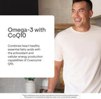 THORNE - Omega-3 with CoQ10 - Fish Oil Supplement with EPA & DHA from Sustainably Sourced Fish - Supports Brain, Skin, Joint & Heart Health* - Third-Party Certified - Gluten & Dairy-Free - 90 Softgels