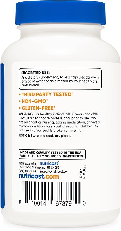 Nutricost Red Yeast Rice with CoQ10 1300mg, 120 Capsules, 60 Servings - Non-GMO, Gluten Free