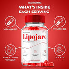 LipoJaro Keto ACV Gummies, LipoJaro ACV Supplement Gummies - Maximum Strength, LipoJaroKeto+ ACV Gummys, All Natural Support Formula Keto+ACV Advanced Formula, Lipo Jaro Reviews (2 Pack)