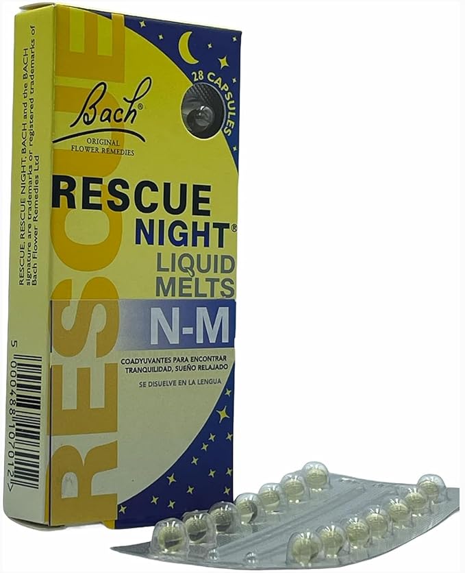 Bach RESCUE SLEEP Liquid Melts, Natural Orange Vanilla Flavor, Natural Sleep Aid, Stress Relief, Homeopathic Flower Essence, Free of Melatonin, Gluten & Sugar, Non-alcohol, Non-Narcotic, 28ct.
