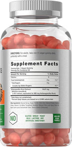 Horbäach Ashwagandha Gummies | 60 Vegan Chewable Gummies | Tropical Flavor | Supplement for Men and Women | Herb Root Extract | Vegan, Non-GMO, Gluten Free