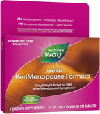Nature's Way AM/PM PeriMenopause Formula, Perimenopause and PMS Symptom Support*, Hormone-Free, Hot Flashes*, PMS Symptoms*, Restful Sleep*, 30 AM & 30 PM Tablets (Packaging May Vary)