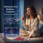 LyraSleep - Natural Sleep Gummies | Fall Asleep Gently in 30 Minutes - Help You Enjoy Restful Sleep 60 Count