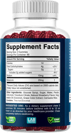 Vitabod Melatonin 20mg Gummies - 180 Count - Drug Free - Natural Strawberry Flavor - Vegetarian, Non-GMO, Gluten Free (3 Bottles)