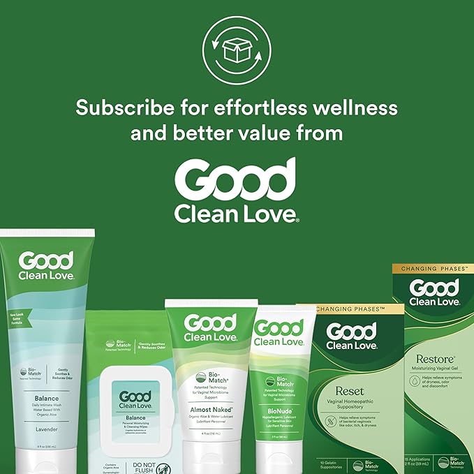 Good Clean Love Reset Homeopathic Vaginal Suppository, Bacterial Vaginosis Treatment for Women, Relieves Itching & Irritation, Feminine Care, Promotes Urinary Tract & Vaginal Health, 10 Capsules