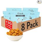 Flock Keto Chicken Skin Chips | Salt and Vinegar Flavor | Low Carb, High Protein, Gluten-Free Chicken Crisps, Keto Snack, Low Carb Chips, Protein Crackers, Diet Snacks, 8-Pack (1oz)
