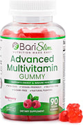 BariSlim Advanced Bariatric Multivitamin Gummies - Specially Formulated Bariatric Vitamins for Patients After Weight Loss Surgery - Supports Energy & Immune Health | Raspberry (90 Vegan Gummies)