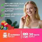 Cortisol Supplements for Women & Men, 13 in 1 Cortisol Detox, Cortisol Manager Reducer with Ashwagandha, Magnesium, L-Theanine, Cortisol Balance Gummies-Hormone Balance, Focus, Calm, zzZ, 60 Cts