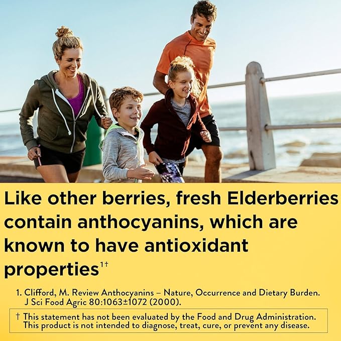 Nature Made Elderberry 400 mg Extract with Vitamin C and Zinc, Dietary Supplement for Immune Support, 60 Capsules, 60 Day Supply (Pack of 2)