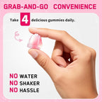 Creatine for Women, 5000mg Creatina Monohidratada Gummies with Collagen & BCAAs for Muscle Recovery, Energy & Skin, Chewable Post-Workout Supplement, Sugar-Free, No Bloating, 4 Gummies Per Day